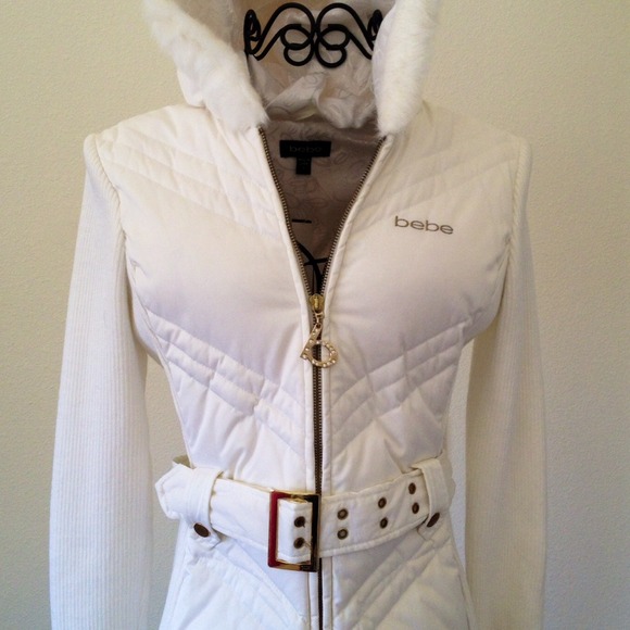 BRAND NEW Winter White Bebe Puff Jacket