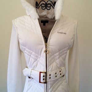 BRAND NEW Winter White Bebe Puff Jacket
