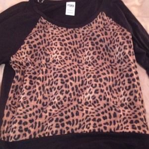 Victoria secret cheetah baseball t