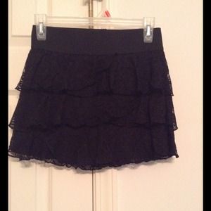 Black lace skirt