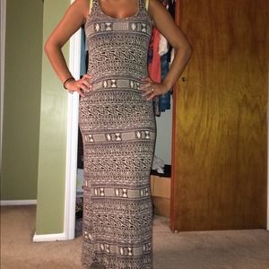 LA hearts aztec maxi dress