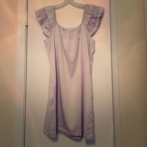 Light silver dress with black belt size medium