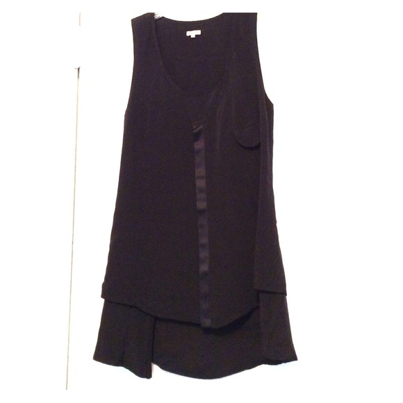 LBD Black 100% silk Wayne dress size 2