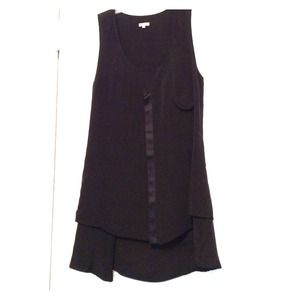 LBD Black 100% silk Wayne dress size 2