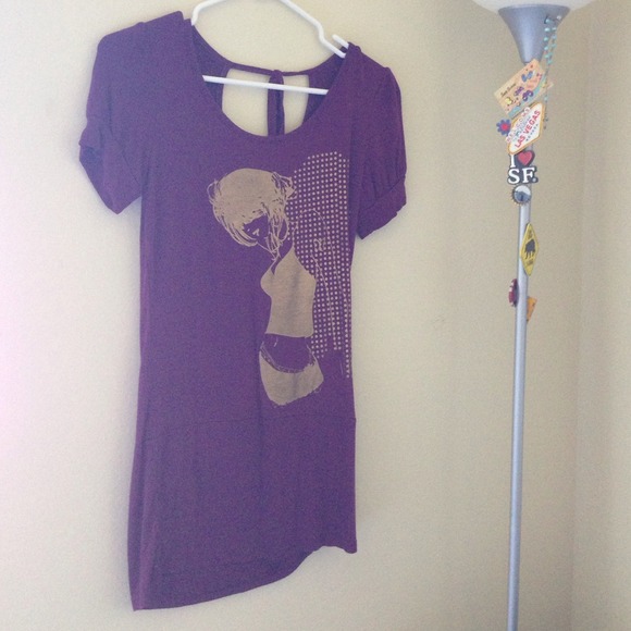 Long purple top