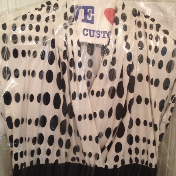 New listing! Black and white polka dot dress