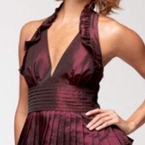 Bebe Metallic Halter Top