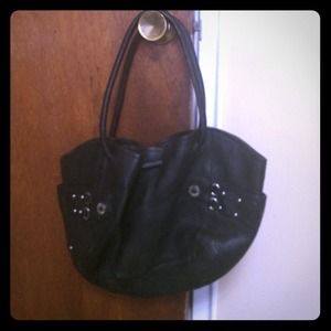 Marked down Colehaan black leather pebbled bag