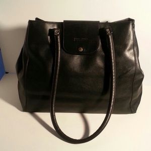 Perry Ellis Large  Faux Leather Travel Tote Bag