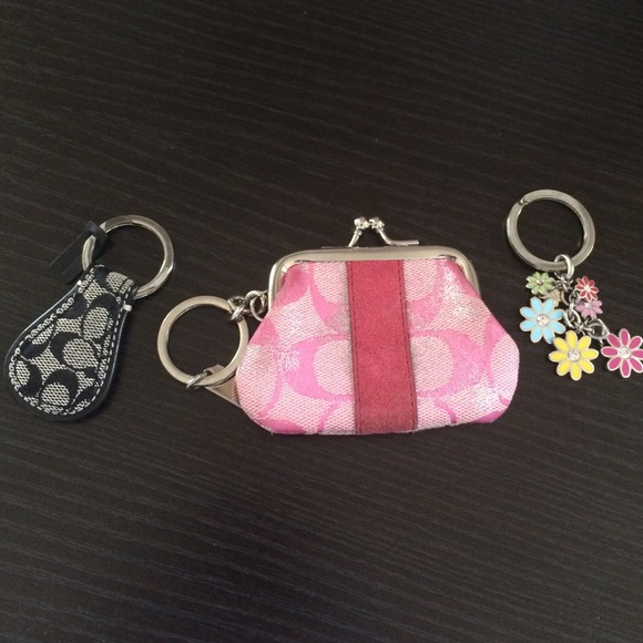 Coach keychains and coin purse
