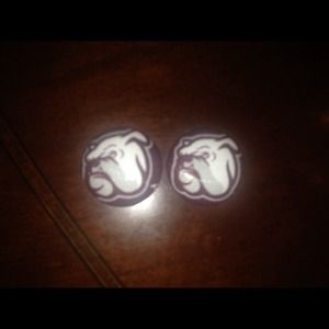 Button earrings !!