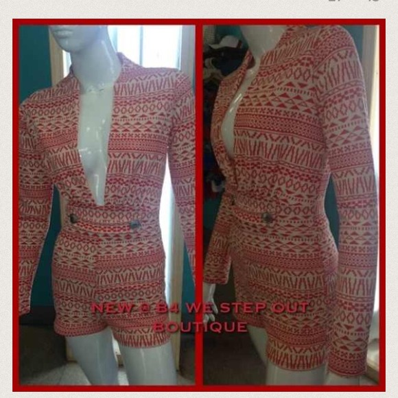 Red & white romper - Picture 1 of 1