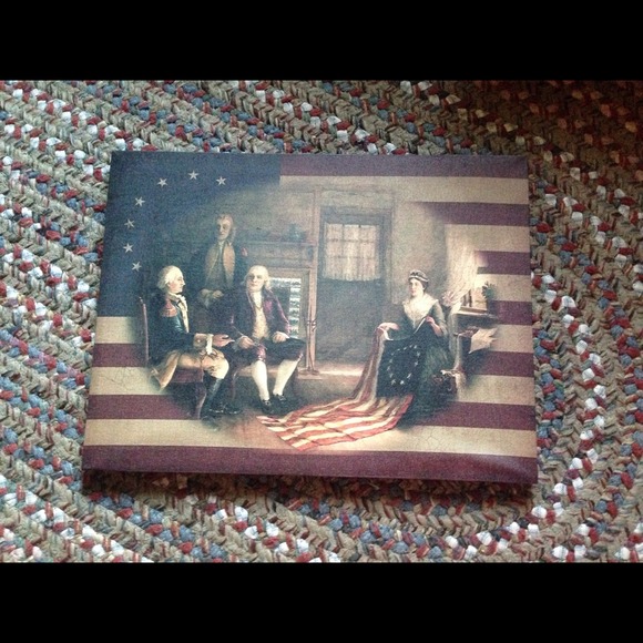 12x15 canvas. Presidents, Betsy Ross and the flag