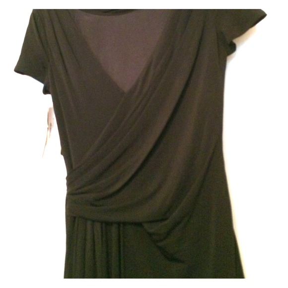 David Meister black draped dress size 2 new - Picture 1 of 4