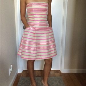 Lilly Pulitzer Hotty Pink and Glitzy stripe dress