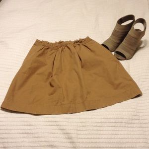 JCrew khaki skirt with pockets