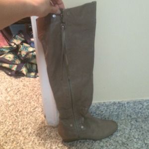 Jessica simpson over the knee boots taupe