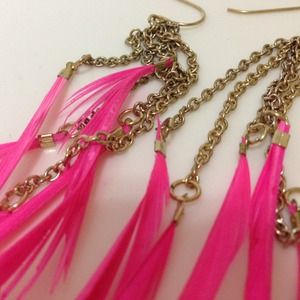 Gold & pink earrings