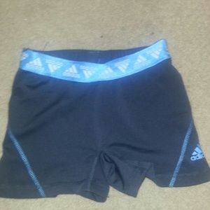 Gray & light Blue Adidas Reversibl Spandex Shorts