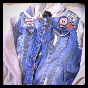 Jean jacket with patches...FLASH SALE