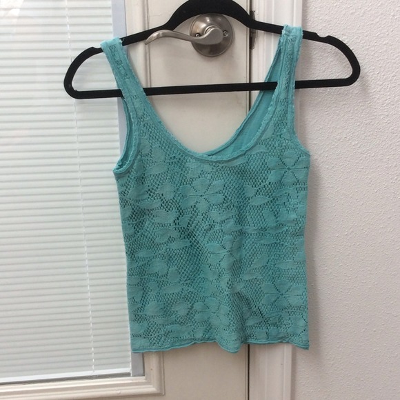 Free People tank top with floral overlay