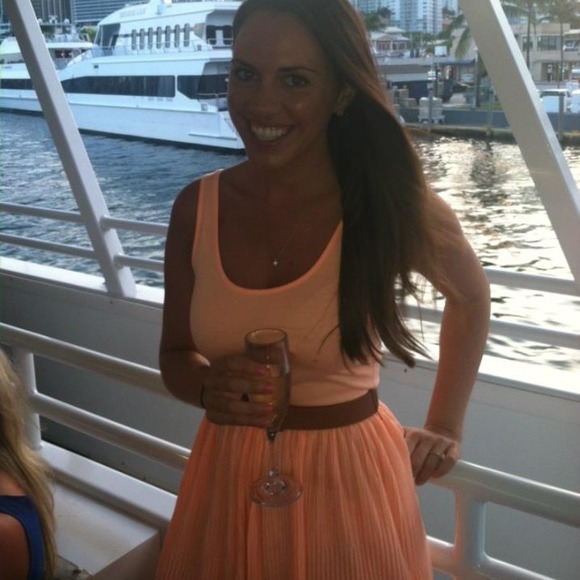Peach colored dress
