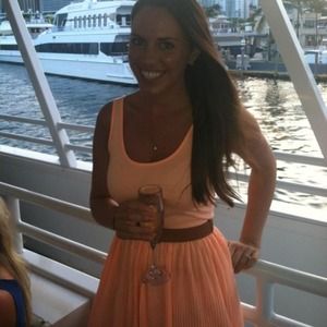 Peach colored dress
