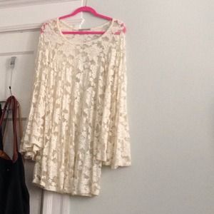 White lacey dress - beachy/hippy chic