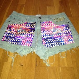High waisted gold studded levis!