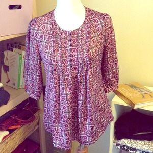 Sent to ThredUp! Print blouse from Banana Republic