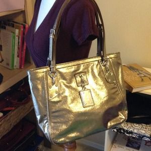 Copper metallic Nine West tote