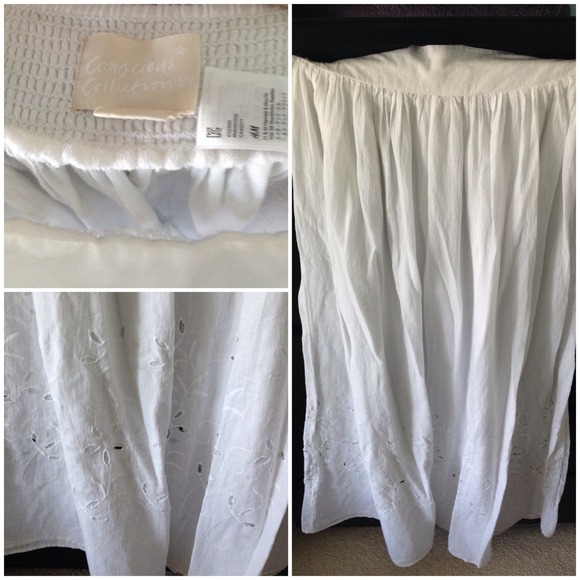 H&M Flowy White Summer Skirt - Picture 1 of 1