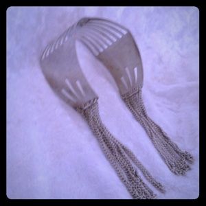 NEW-Chain Fringe Cuff Bracelet