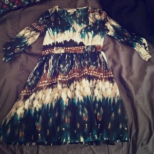 Beautiful peacock pattern dress