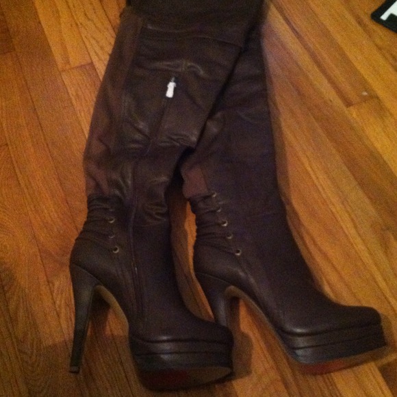 Chocolate Luichiny Over the Knee boots