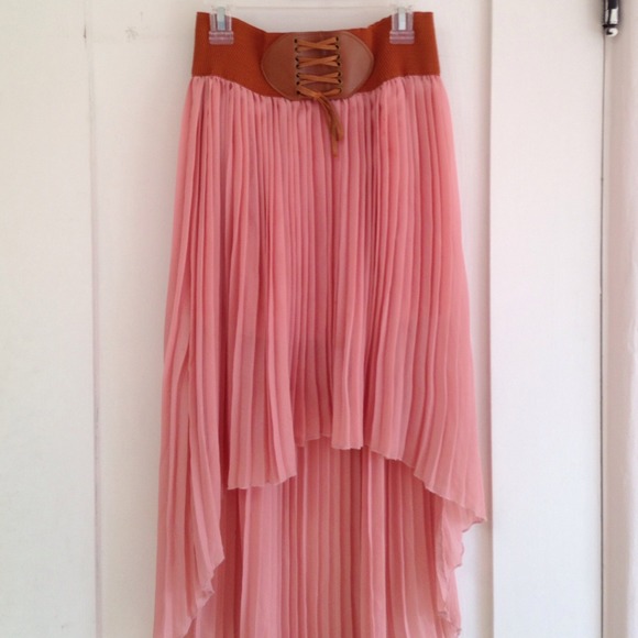 Pink High-Low Skirt