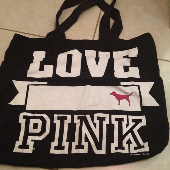 Victoria's Secret Handbags - Black love pink bag