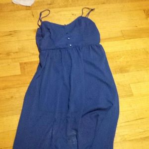 Blue high low dress