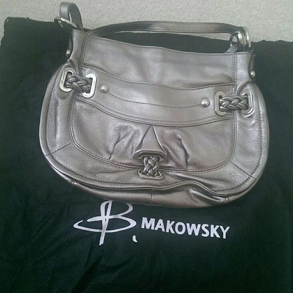 B. Makowsky silver handbag