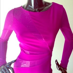 Fuchsia Mesh Body Con Dress💕