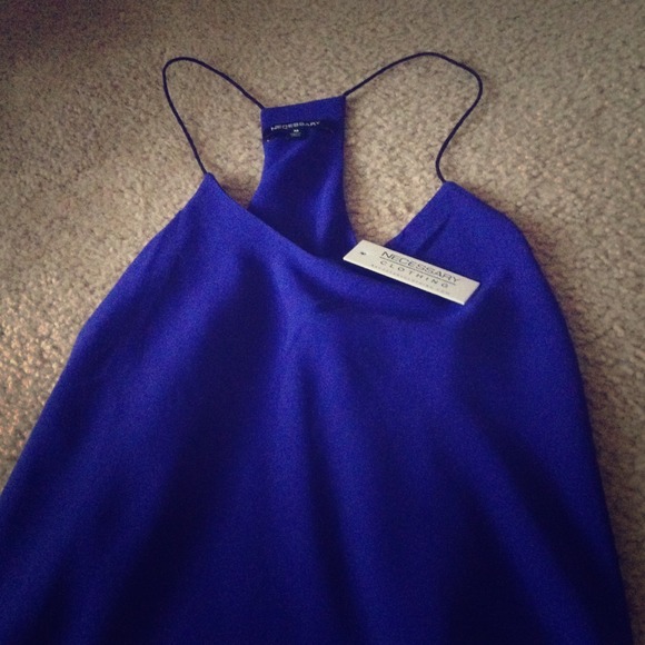 SOLD Brand new blue spaghetti strap blouse