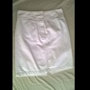 White jean skirt