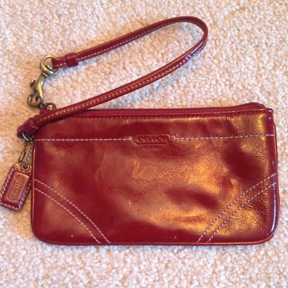 Red Coach Wristlet