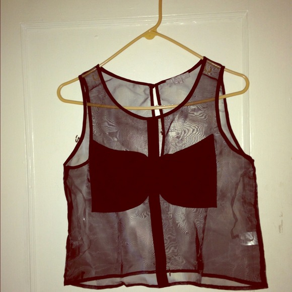 Sexy mesh bow top💋