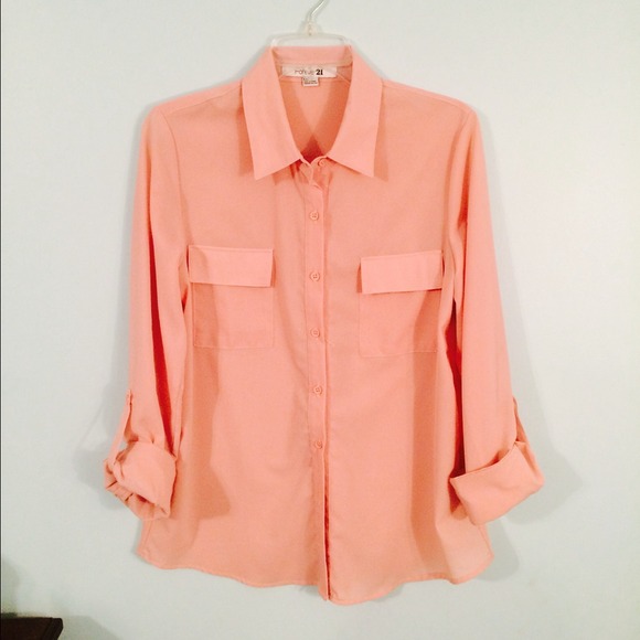 Chiffon Button Down Blouse