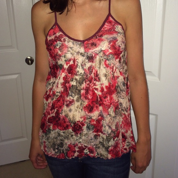 Free people razor back top & beaded clutch