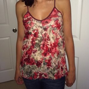 Free people razor back top & beaded clutch