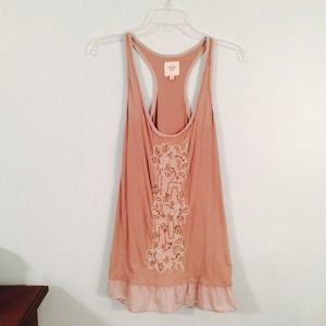 Grey Beaded Tank