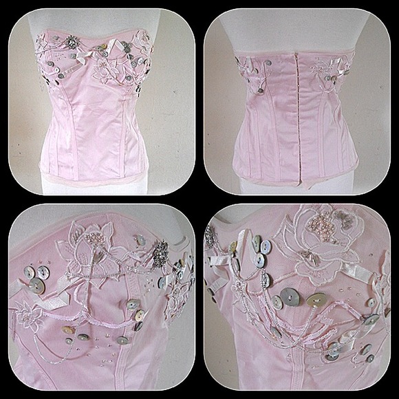 Pretty in pink embellished Karen Millen bustier - Picture 2 of 4