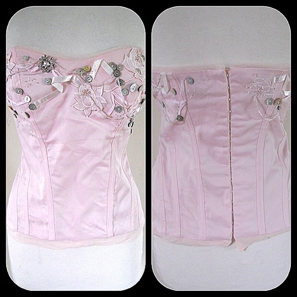 Pretty in pink embellished Karen Millen bustier - Picture 3 of 4